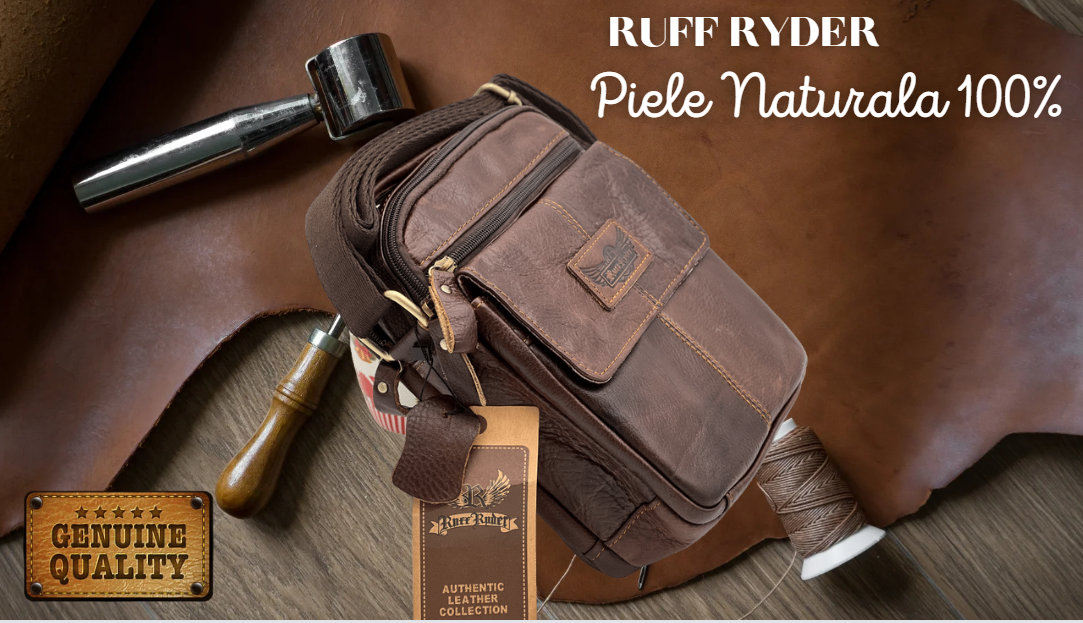 geanta umar piele pentru barbati: Ruff Ryder